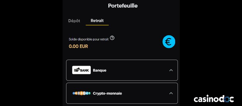Faire un retrait sur Golden Panda