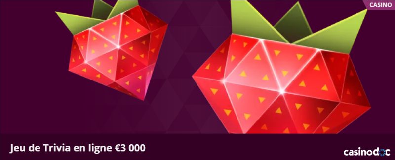 Le tournoi Jeu de Trivia sur le casino Malina