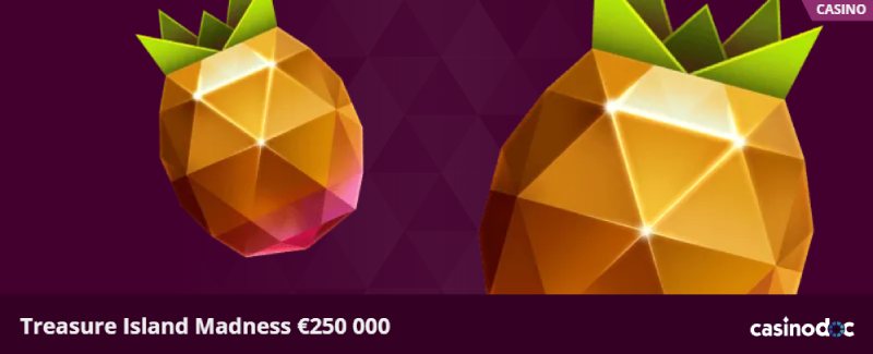 Le tournoi Treasure Island Madness sur le casino Malina