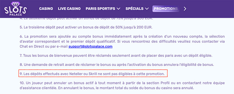 Vérifier les conditions générales des bonus avant de déposer avec google pay
