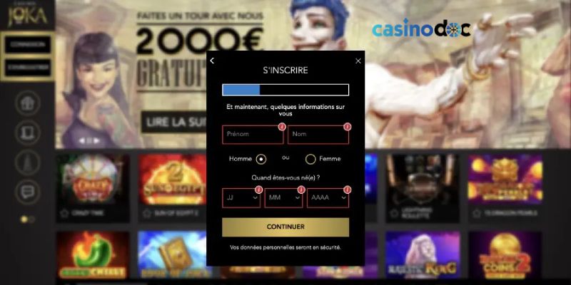 Inscription Joka Casino 3
