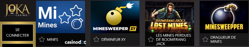 Les mini jeux sur Casino Joka