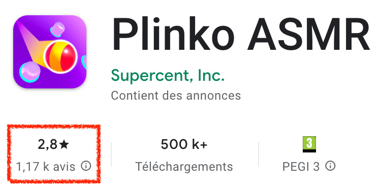 avis des joueurs de Plinko sur l'App Store