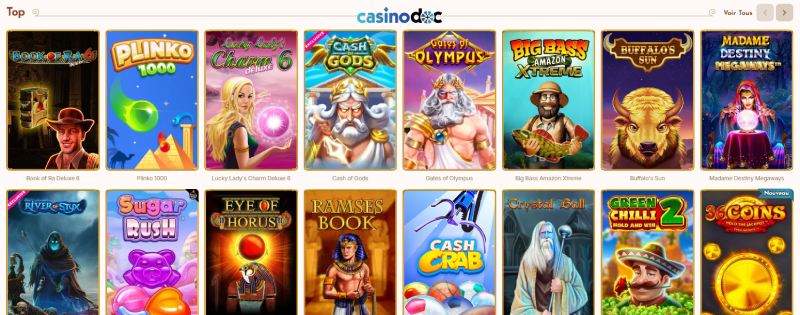 Les jeux de casino BetHall