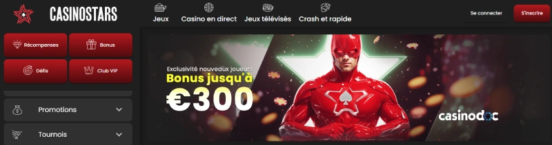 Inscription Casinostars étape 1