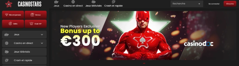 Le Bonus de Bienvenue sur CasinoStars Casino