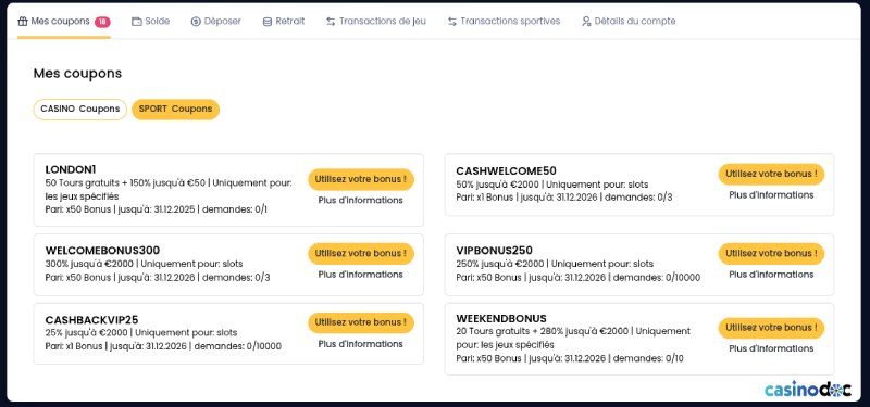 Autres promotions Europe 777