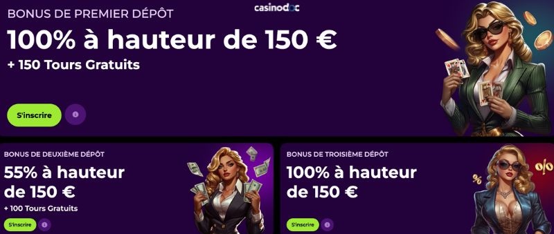 bonus de bienvenue spinmama casino