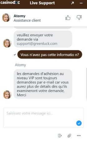 infos vip greenluck casino
