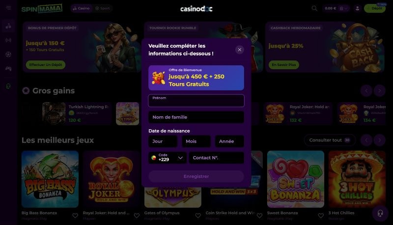 inscription 3 spinmama casino