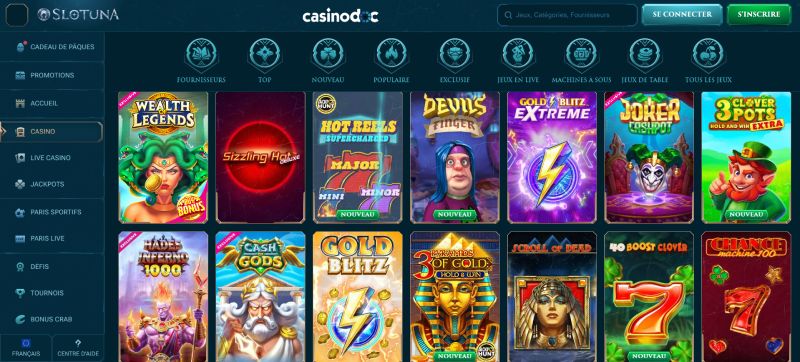 Jeux de casino Slotuna