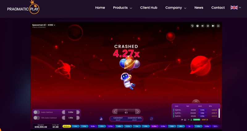 Mini jeu Spaceman