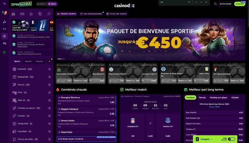 paris sportifs spinmama casino