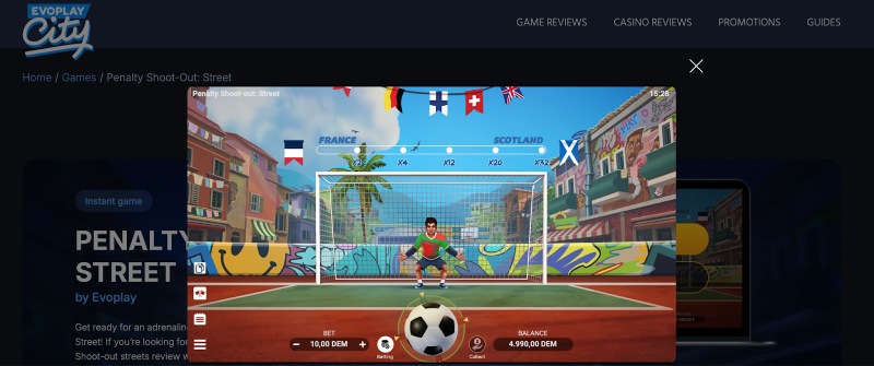 Mini jeu Penalty Shoot
