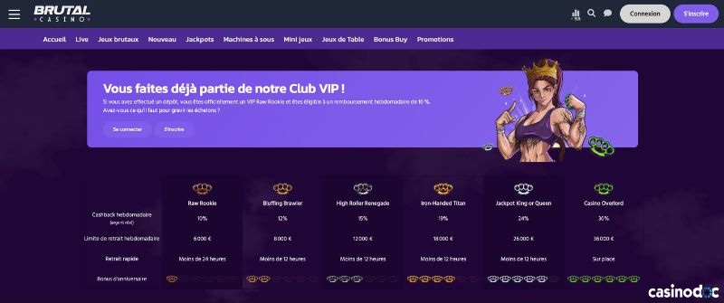 programme VIP brutal casino