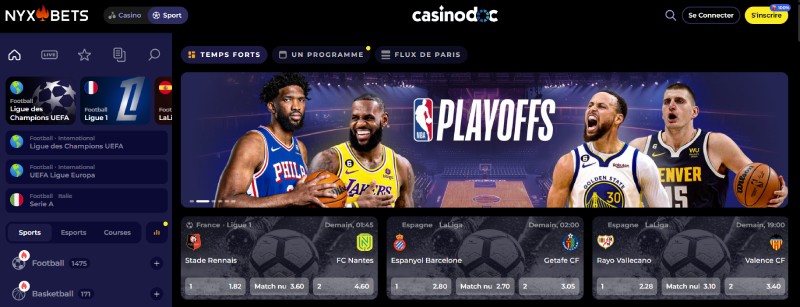 Les paris sportifs sur Nyxbets