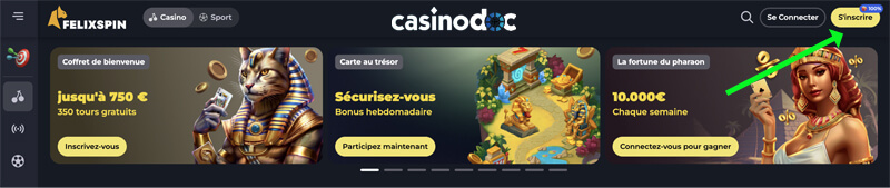 commencez la procédure d'inscription avis felixspin