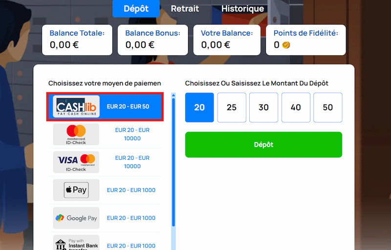 depot cashlib millionz casino