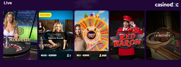 jeux de casino en direct sur brutal casino