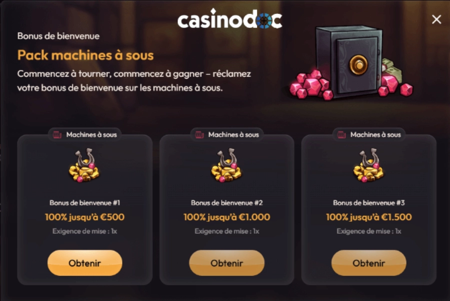 bonus de bienvenue mad casino