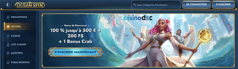 bonus de bienvenue ocean spin casino