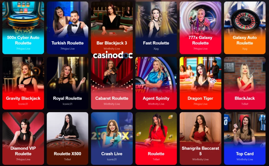 jeux de casino en direct sur mad casino