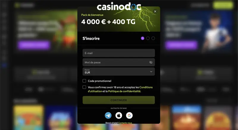 créez votre profil instasino