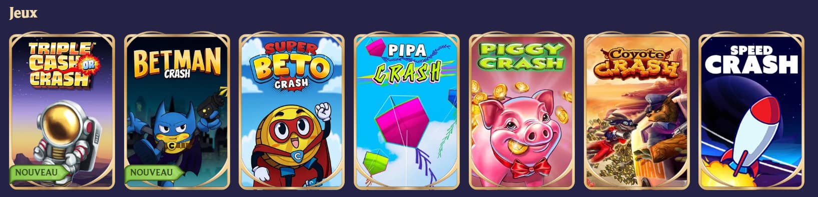 Mini-jeux crash sur un casino en ligne payant