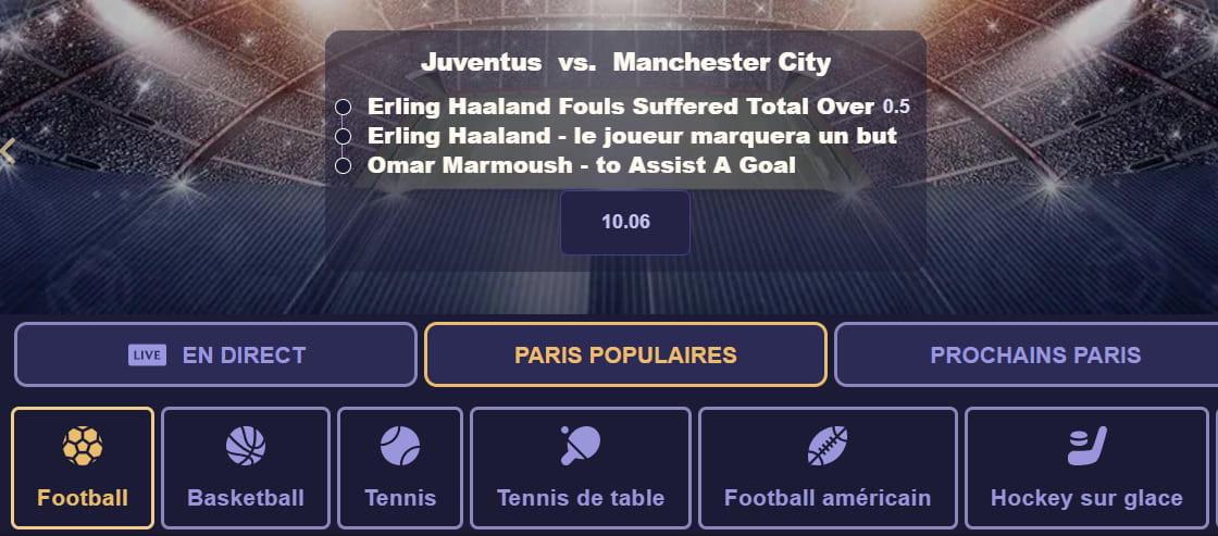 Paris sportifs sur un casino en ligne payant