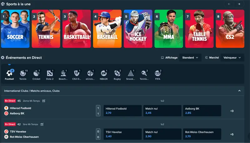 Paris sportif en crypto Casinozer