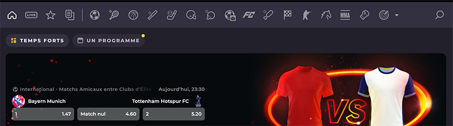 paris sportif instant casino