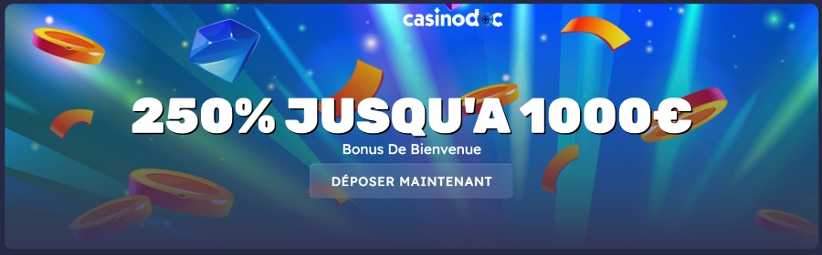 Bonus de bienvenue sur Peaches Casino