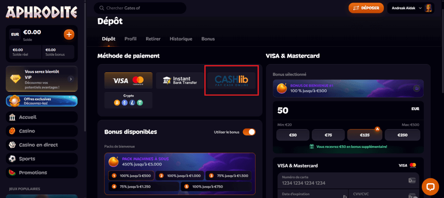 Cashlib casino