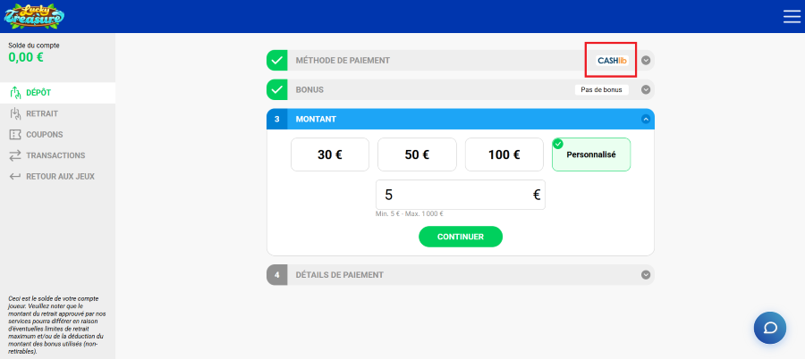 Cashlib casino