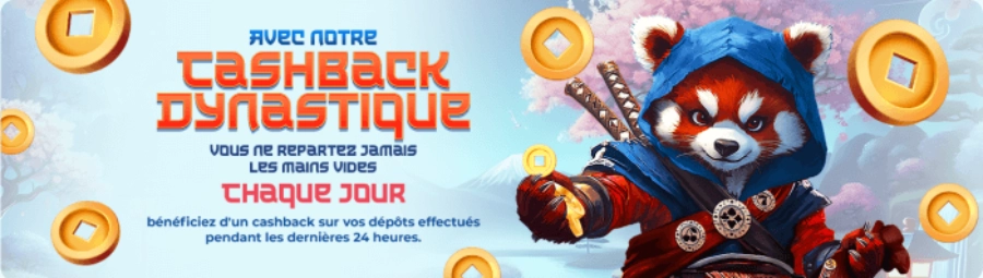 Cashback dynastique sur Spin Dynasty