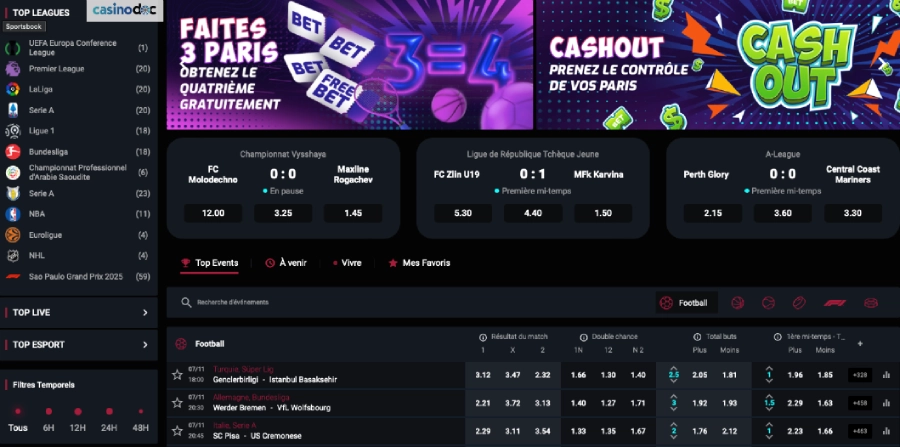 Cosmobet paris sportifs