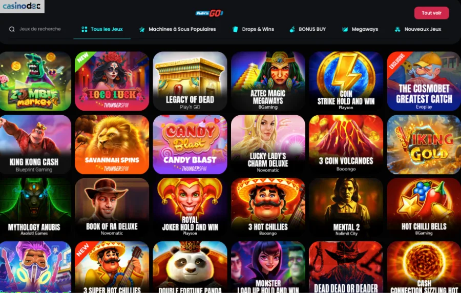Cosmobet section casino