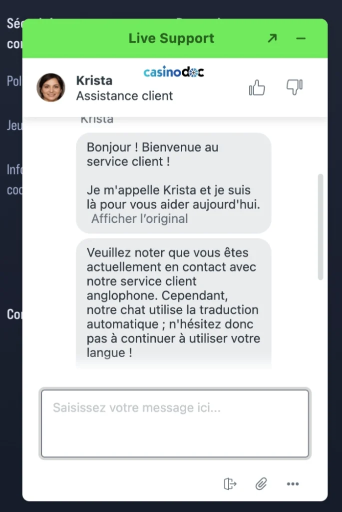 Service client Vegas Hero