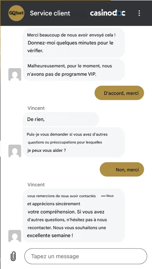 service client gqbet
