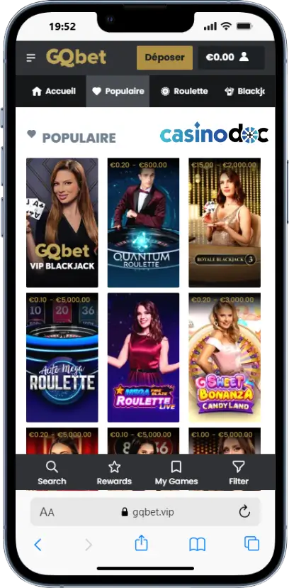 version mobile gqbet