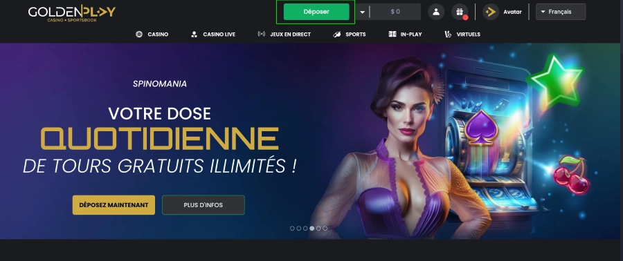 Dépôt casino 10 euros étape2