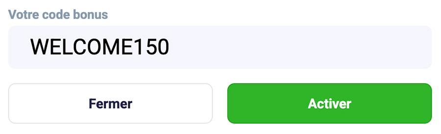 code bonus avec dépôt lucky treasure