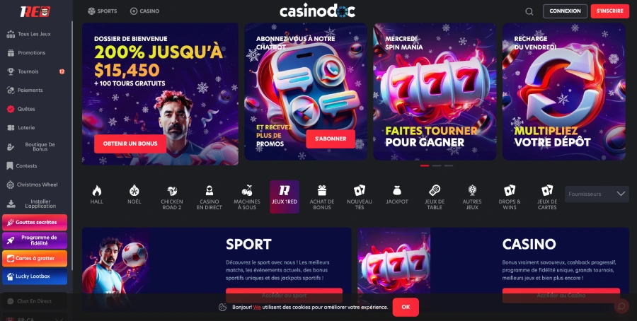 1Red bonus 200% 1er dépôt