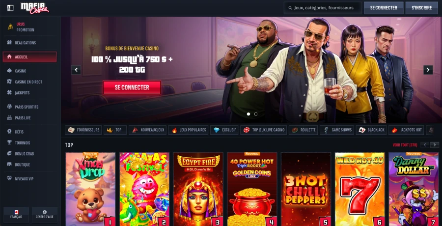 Meilleurs casinos en ligne au Canada Mafia Casino
