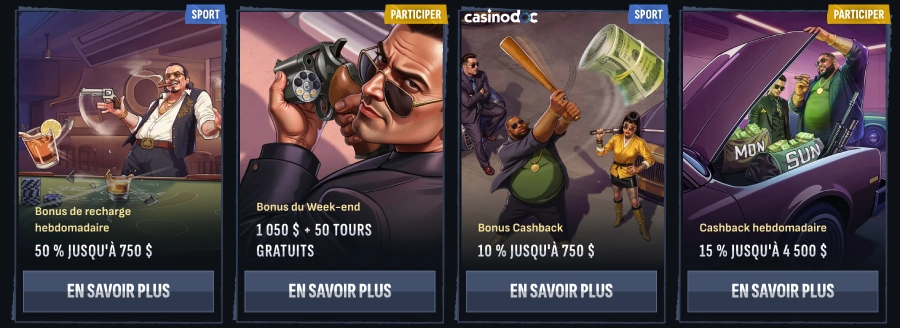 autres promotions mafia casino ca