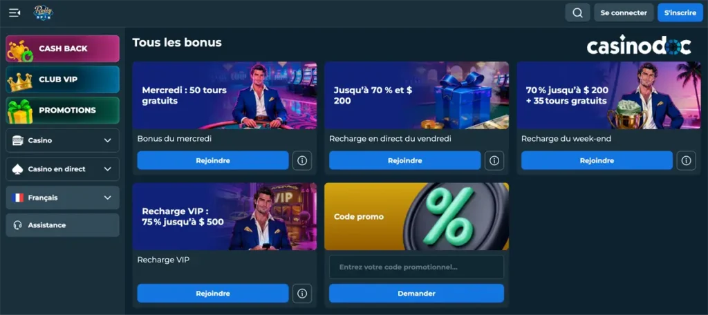 autres promotions rollyspin casino