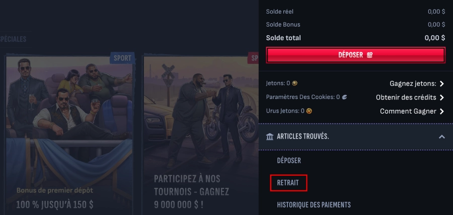 gigadat retrait étape1