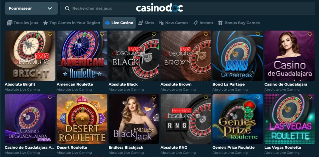 jeux en direct rollyspin casino