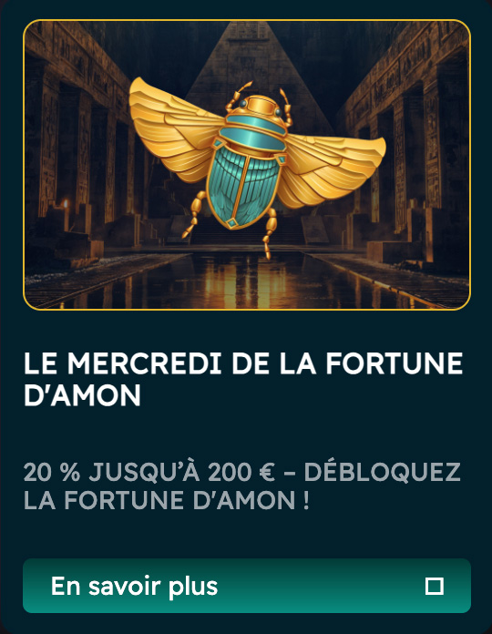 mercredi de la fortune sur amon casino