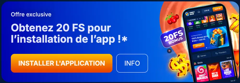 onlywin bonus sans dépôt